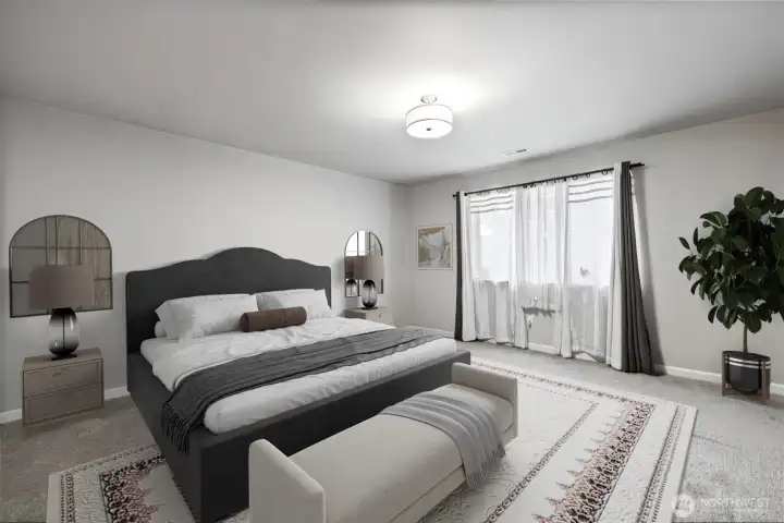 Virtually Staged. Primary bedroom