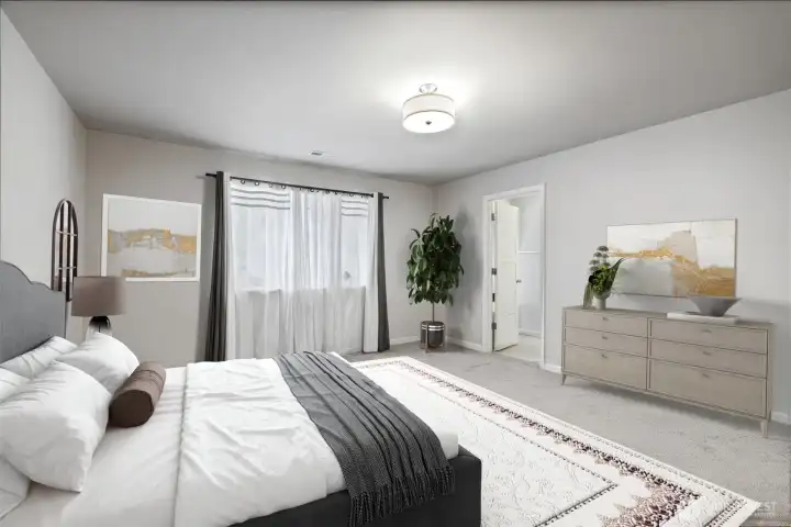 Virtually Staged. Primary bedroom
