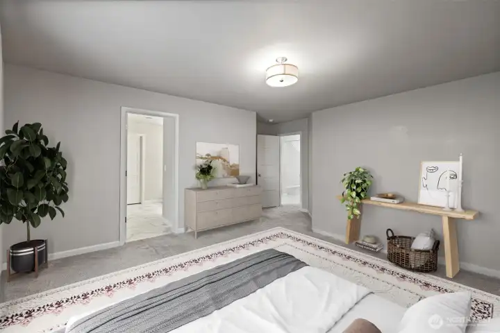 Virtually Staged. Primary bedroom