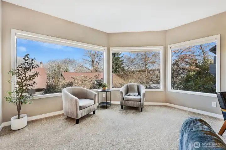 Canal and territorial views from living room.