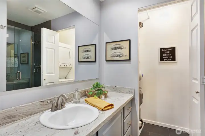 Updated 3/4 Bath and Laundry