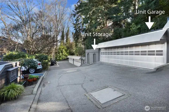1 Car Parking in Common Garage, plus Storage