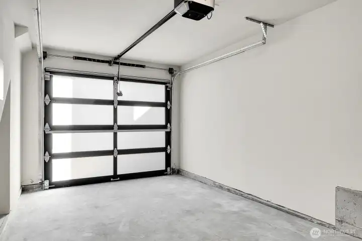 the garage door provides plenty of light