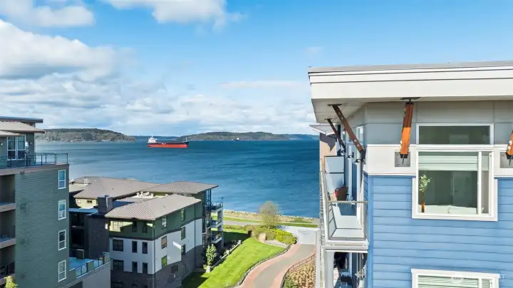 Perched on the top corner of the Baker Condominiums.