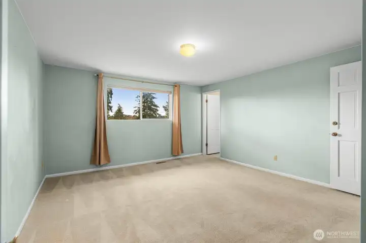 Primary Bedroom has it's own bath attached