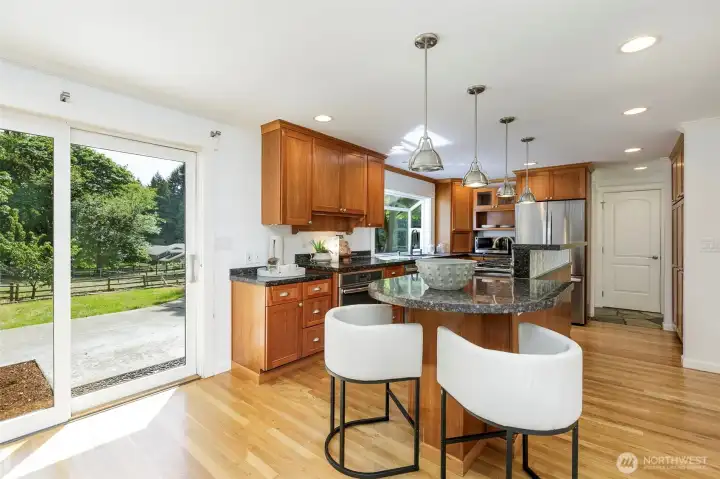 Granite island kitchen