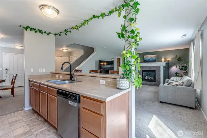 Open floor plan on the main.