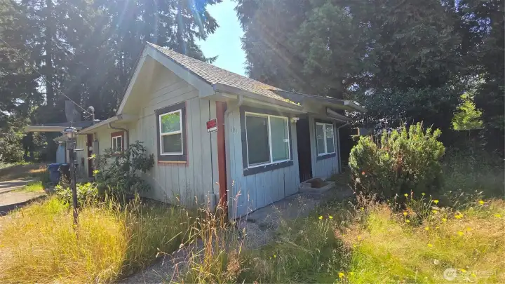 Front elevation of the home, offering a detailed look at its exterior features.