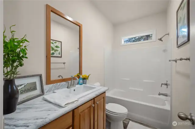 Guest Bathroom. Bright, clean, and welcoming.