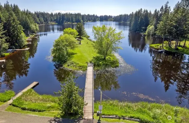 Bridge to the island.