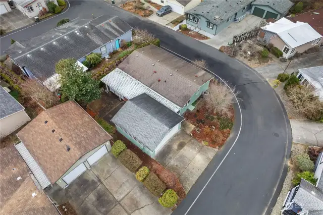 Aerial of the corner lot.