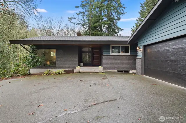 New exterior paint gives this 1961 home a modern vibe.