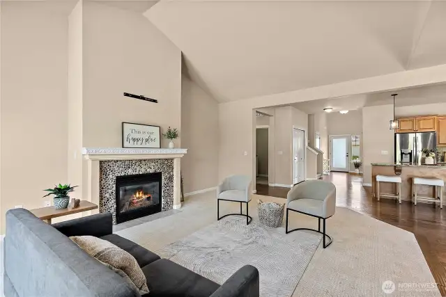Open Concept Living Room, Dining and Kitchen