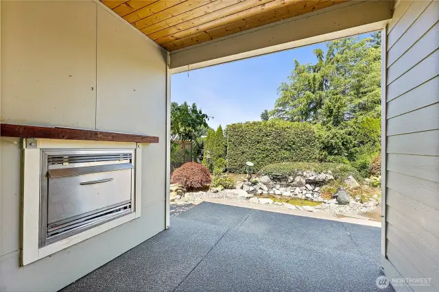Covered Patio Area with Fireplace