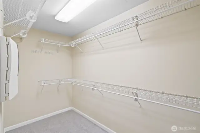 Primary walk in closet