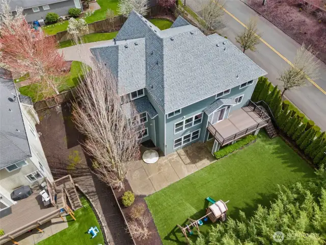 Aerial backyard