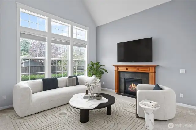 VIRTUALLY STAGED living room