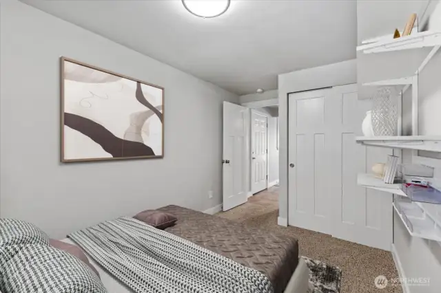 Vertually staged  bedroom 2