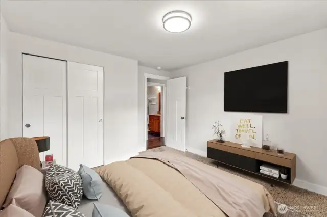 Vertually staged  bedroom 3