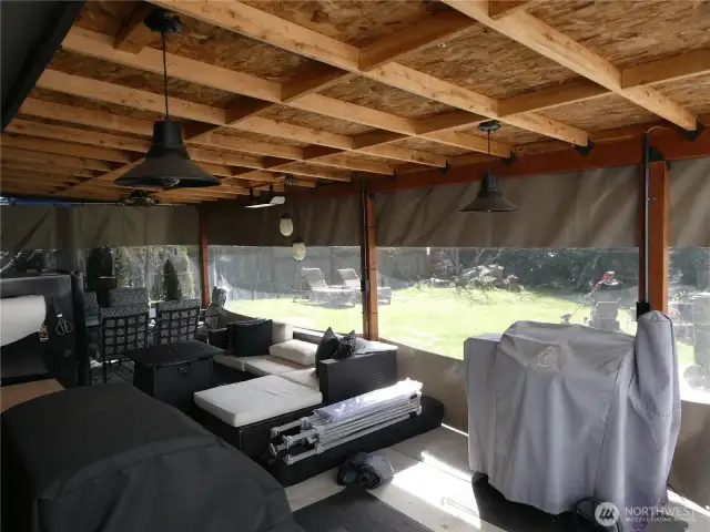 Curtains and heaters for winter entertaining