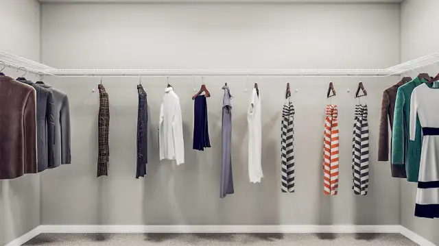 Primary closet (Facade, Ext Colors, Interior Photos & Floor Plans for illustrative purposes only. Actual Facade, Ext Colors, Interiors & Floor Plans may differ.)