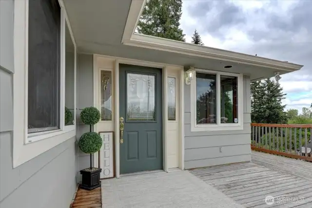 A beautiful entry door greets you and your guests