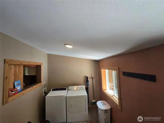 Plenty of room for your washer and dryer.