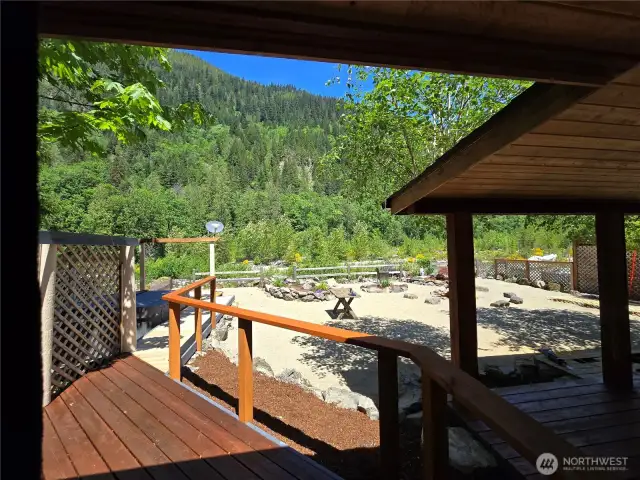Nice views from the deck off of the primary bedroom.