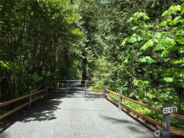 Gated entry leads to your own private driveway.