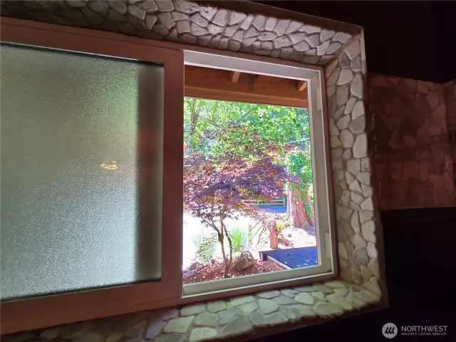 Great view from the bathroom. Notice the tilework, also.