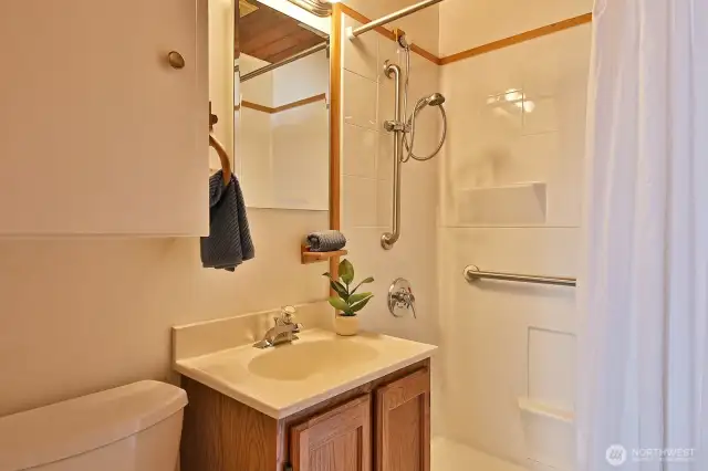Main floor bath with walk in shower.