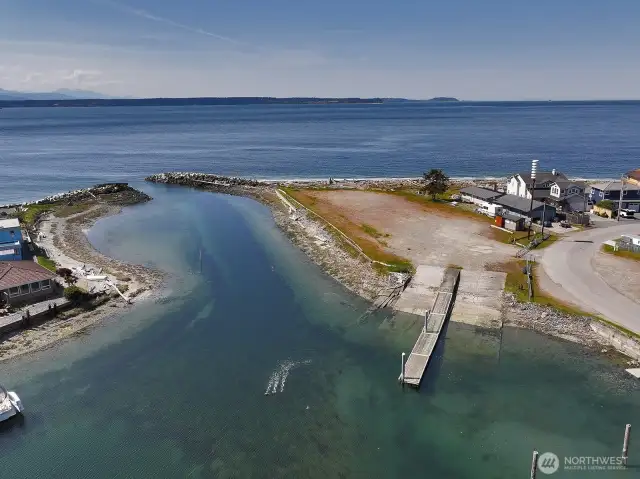 The boat launch with access to open waters.