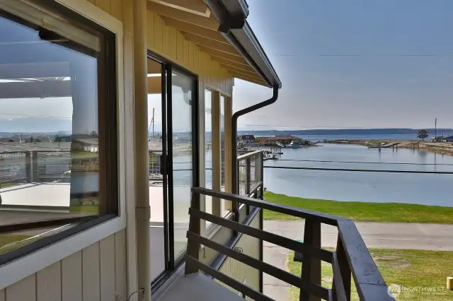 Sliding door takes you directly to the oversized and partially covered deck.