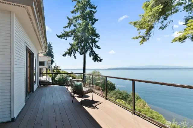 Primary deck wraps around with endless views