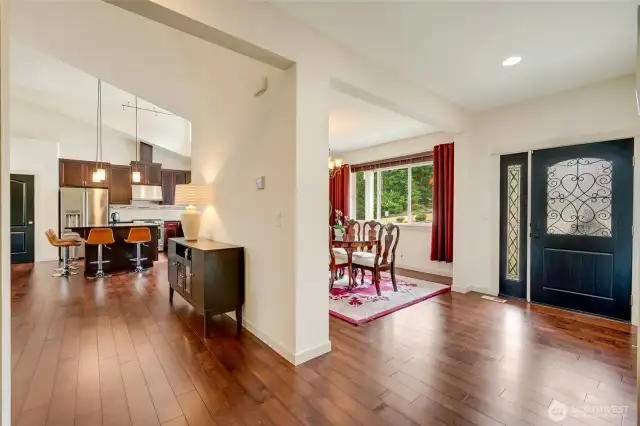 Its size and location make it both practical for everyday living and perfect for entertaining.