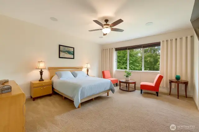 The primary retreat is a sanctuary of its own—lavish in scale and detail.