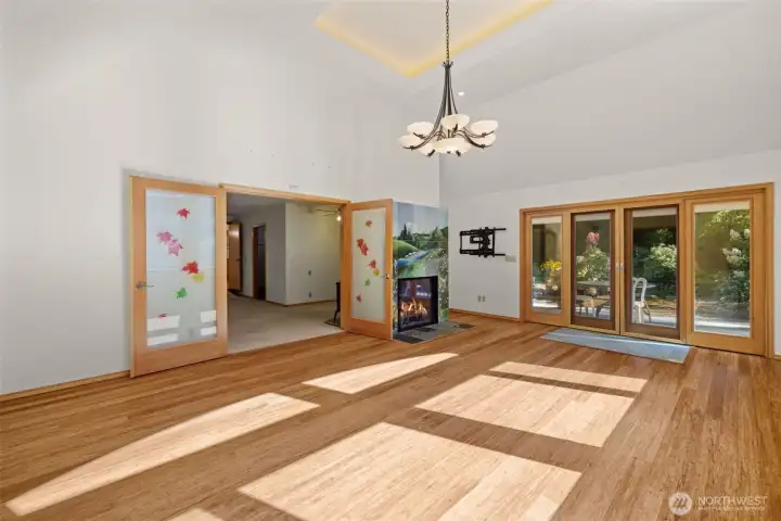 French Doors Leading to Private Outdoor Oasis