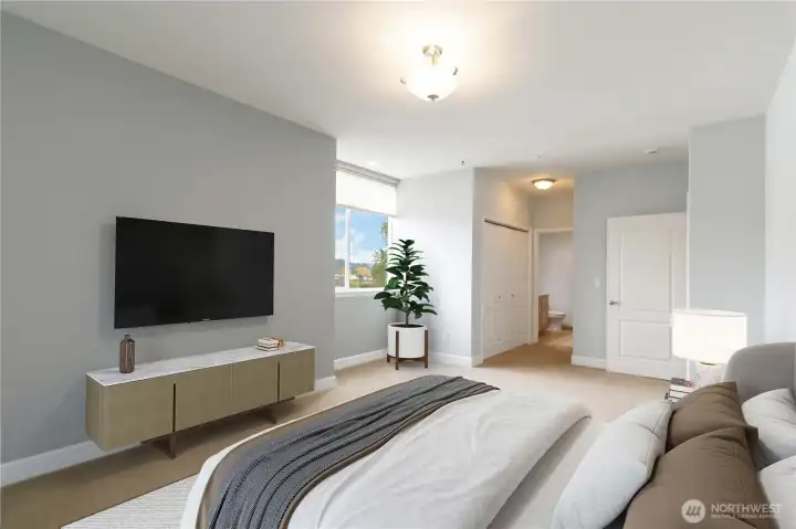 Primary Suite Bedroom- Virtually Staged