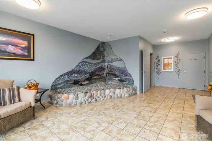 Lobby-Front Entrance with Elevator and Underground Garage Access