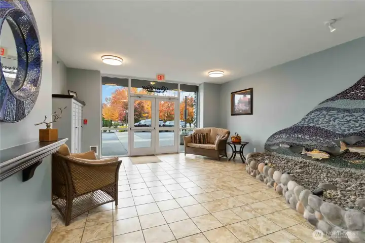 Lobby-Front Entrance with Elevator and Underground Garage Access