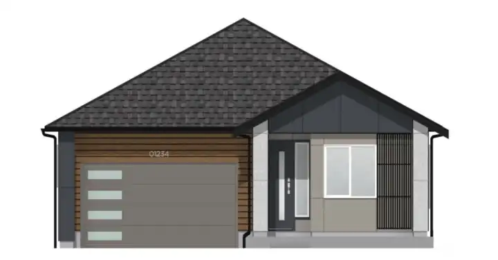 Rendering of home. Not actual home