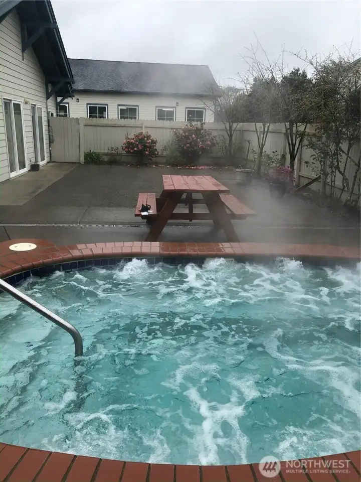 Outdoor hot tub