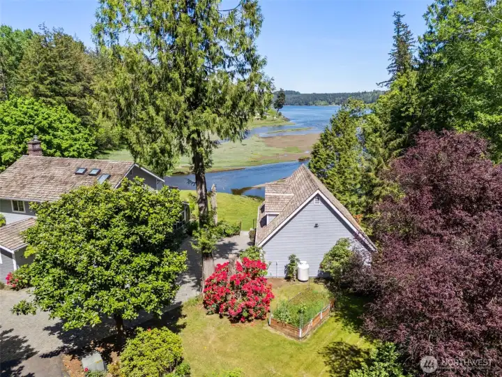 Looking down from the entrance to the home.