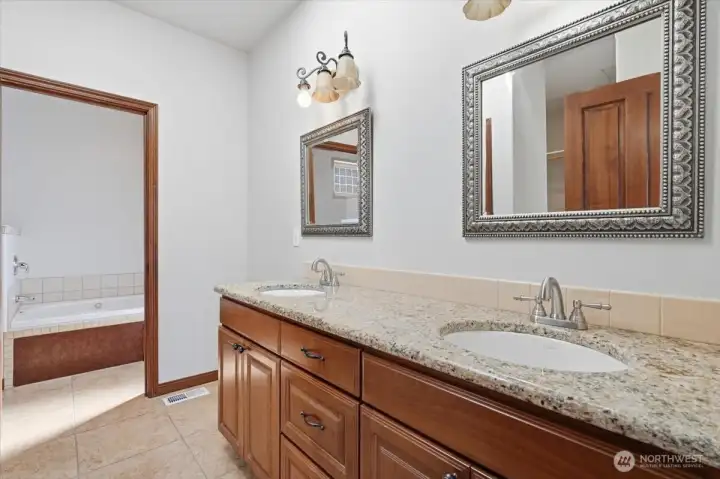 Spacious bathroom designed to complement the home's functional and comfortable floorplan. Spacious bathroom designed to complement the home's functional and comfortable floorplan.
