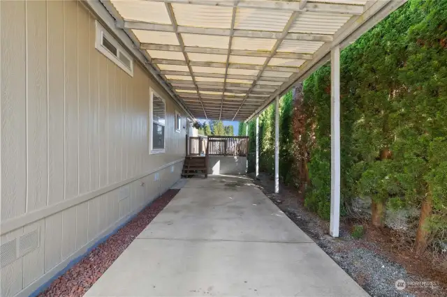 Covered carport for 2 cars