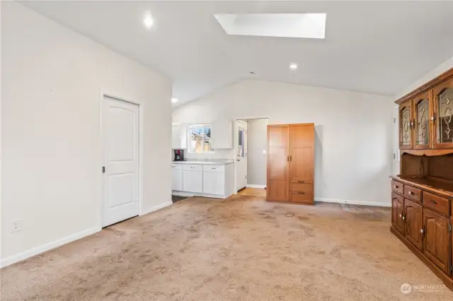 Rec room (door leads to full bathroom)