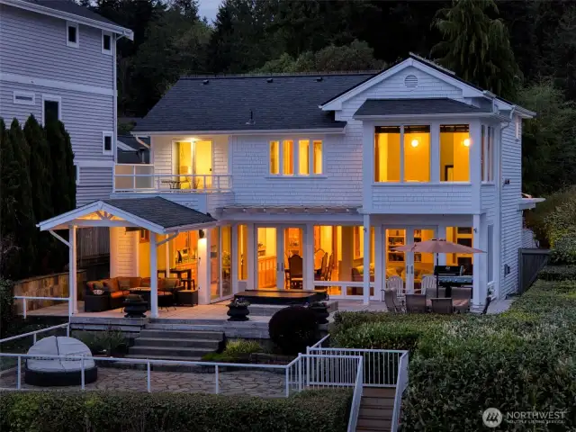 Home facing the water