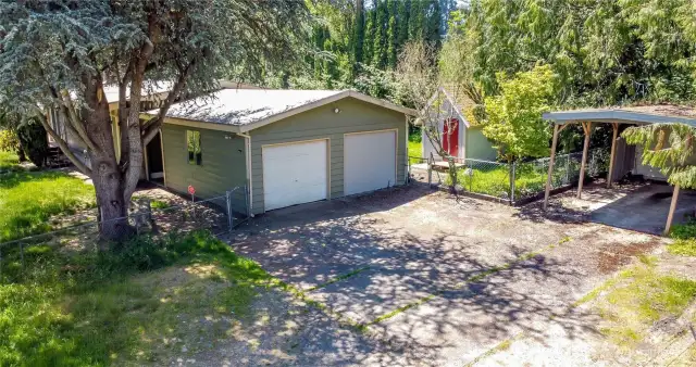 2 Car Garage + Carport