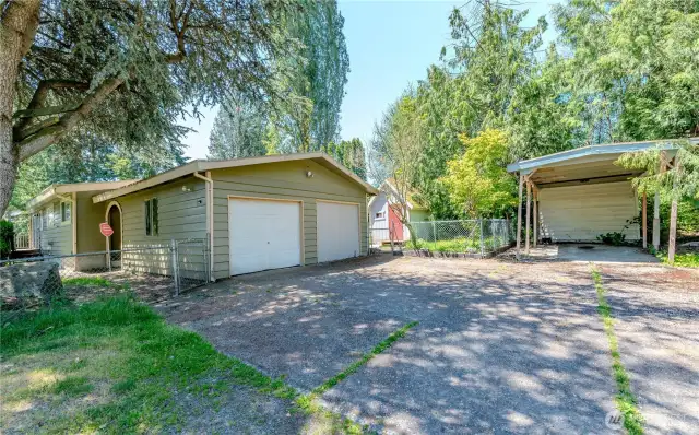 2 Car Garage + Carport