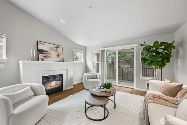 Cozy fireplace